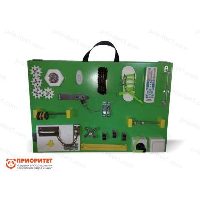 Бизиборд складной с меловой доской «Детская улыбка» вид спереди