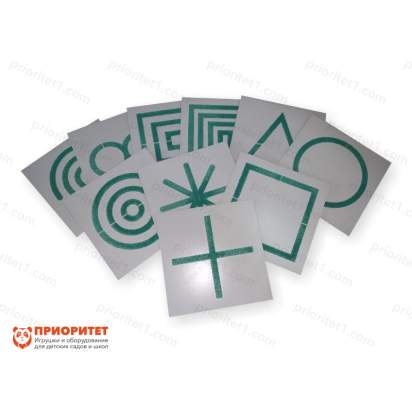 Фибровые тактильные доски «Формы и фигуры» в наборе