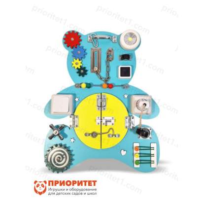 бизиборд Мишка бирюзовый