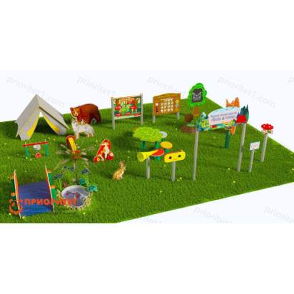 Туристическая площадка «Привал на полянке» (Комплект Про 1)_1