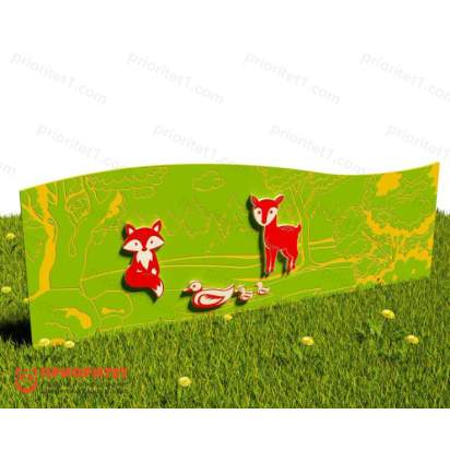 Забор «Лесные друзья» (Модель 1)_1