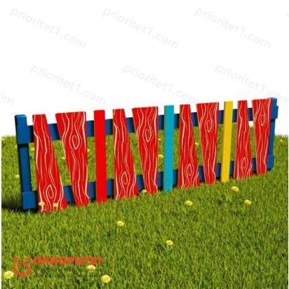 Забор «Мозаика» (Модель 3 Красное дерево)_1