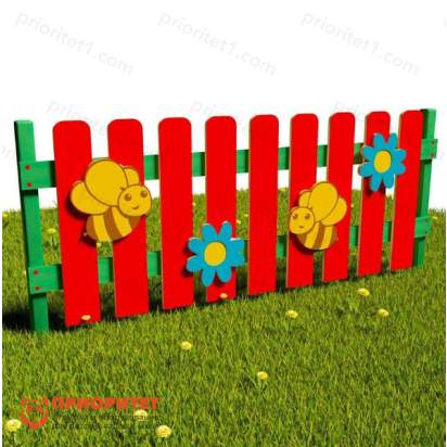 Забор «Пчёлки-цветочки»_1