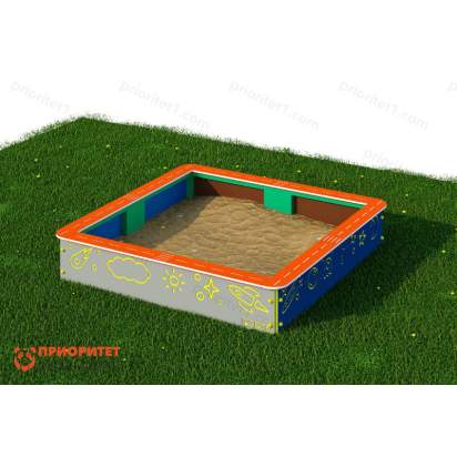 Комплект «Песочница с ПДД». (двойной бортик). Окружающий мир. 200х200х30 (1)_1