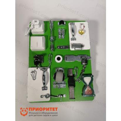 Игрушка бизиборд Компакт 30х40 см с часами на стену