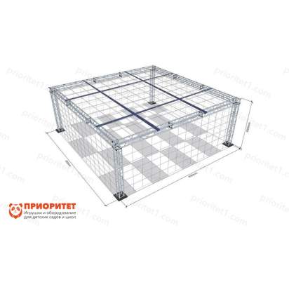 Полетная зона 8х8х3м огражденная защитной сеткой_1