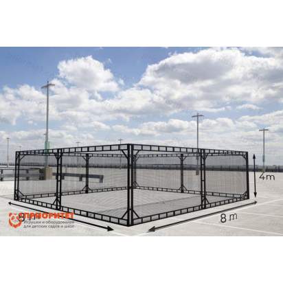 Полетная зона 8х8х4 м огражденная защитной сеткой_1