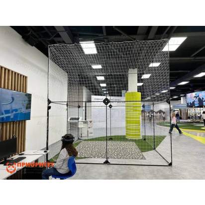 Сетчатый куб 4х4х4м для тестовых полётов в защищённом пространстве 1_1