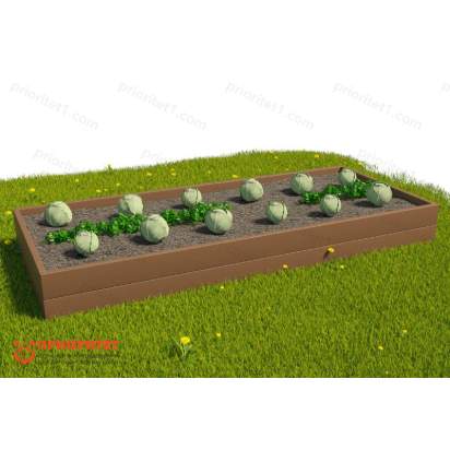 Грядка прямоуг коричневая_1