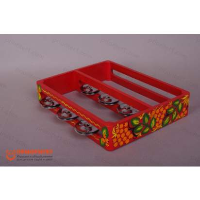 Бубен из массива бука с натяжкой, D 25 см. Президент,с росписью 1_1