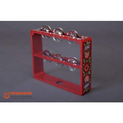 Бубен из массива бука с натяжкой, D 25 см. Президент,с росписью_1