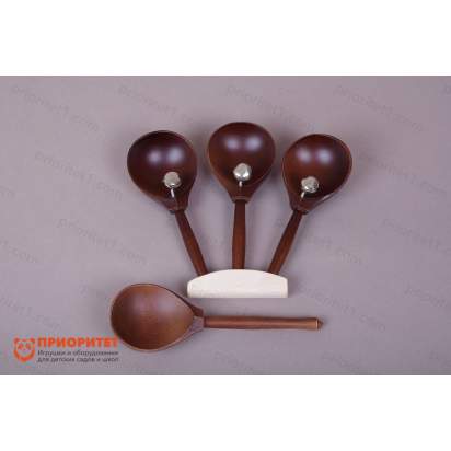 Ложки веерные с бубенцами Мастерская Сереброва тонированные_1