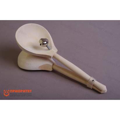 Ложки в станке с бубенцами Мастерская Сереброва без росписи_1