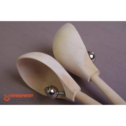 Ложки в станке с бубенцами Мастерская Сереброва без росписи 2_1