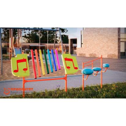 Элемент для музыкального парка Металлофон_1