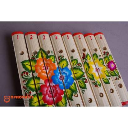 Ксилофон диатонический Ля мажор (8 пластин, на низком резонаторе) с росписью 1_1