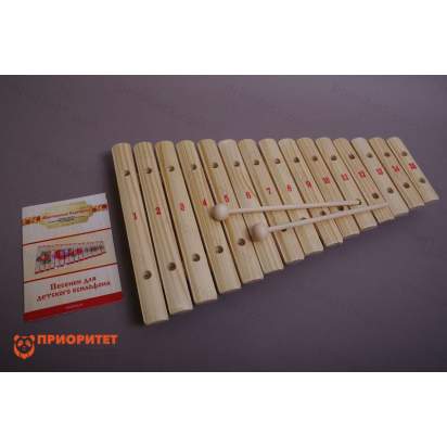 Ксилофон диатонический Ля мажор (15 пластин, на низком резонаторе) лак 2_1