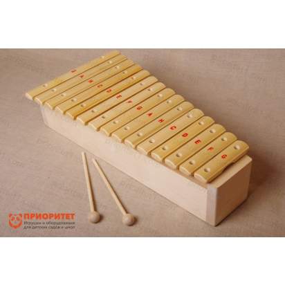Ксилофон диатонический До мажор (15 пластин, на высоком резонаторе) лак 1_1