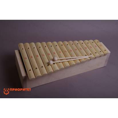 Ксилофон диатонический До мажор (15 пластин, на высоком резонаторе) лак_1