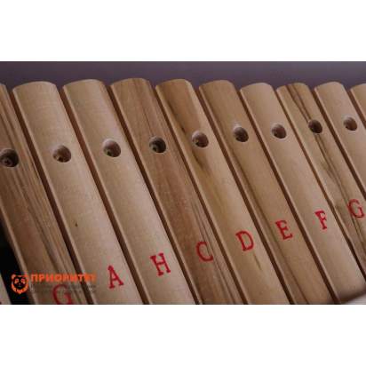 Ксилофон диатонический До мажор (15 пластин, на высоком резонаторе, клен) лак 1_1