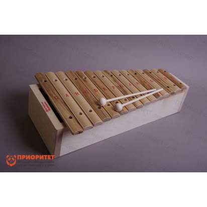 Ксилофон диатонический До мажор (15 пластин, на высоком резонаторе, клен) лак_1