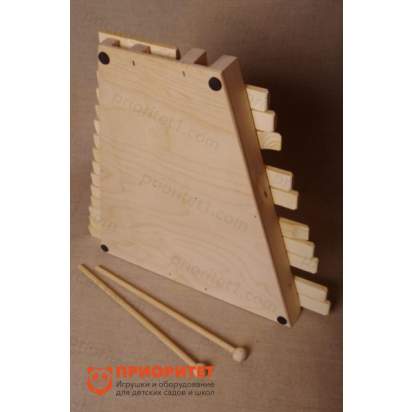 Ксилофон хроматический Ля мажор (25 пластин, на низком резонаторе) лак 2_1