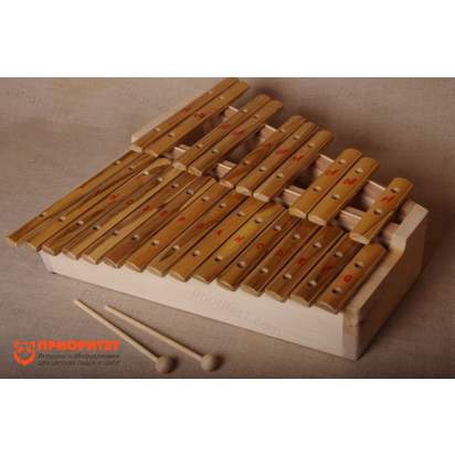 Ксилофон хроматический До мажор (25 пластин, на высоком резонаторе, клен) лак 2_1