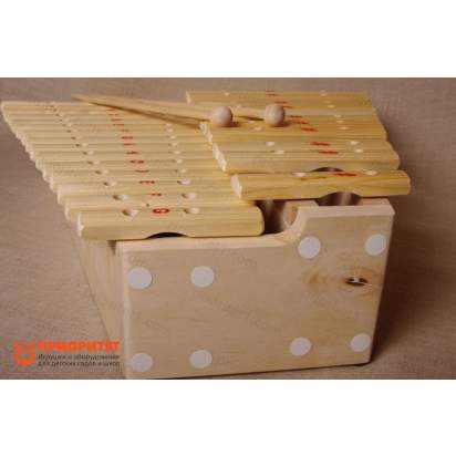 Ксилофон хроматический До мажор (25 пластин, на высоком резонаторе) лак 2_1