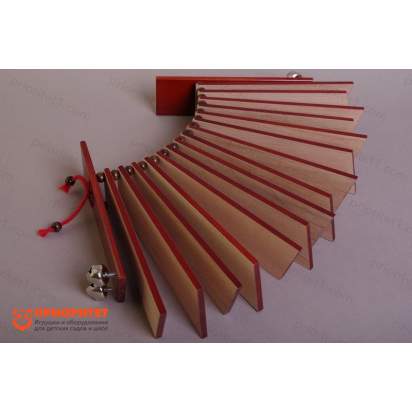 Трещотка пластинчатая малая с бубенцами тонированная 2_1