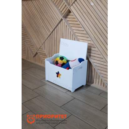 Ящик для игрушек ЗВЕЗДА белый2