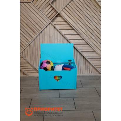 Ящик для игрушек СЕРДЦЕ бирюза