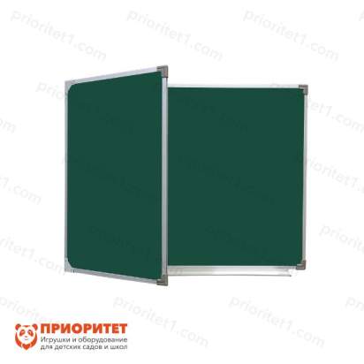 Двухэлементная магнитно-меловая доска 100х225 алюминиевый профиль створка слева_1