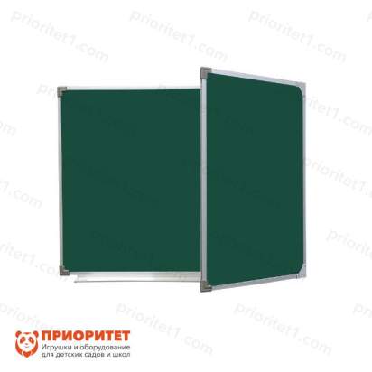 Двухэлементная магнитно-меловая доска 120х225 - алюминиевый профиль створка справа 150х75_1