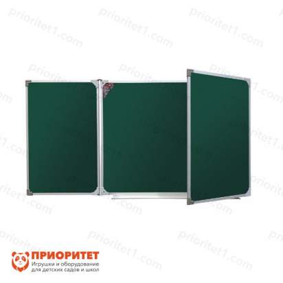 Трехэлементная магнитно-меловая доска 100х400 - алюминиевый профиль_1