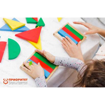 Комплект Базовые геометрические фигуры и их основные преобразования для детского сада