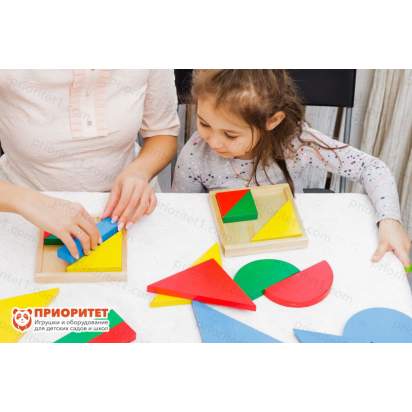 Комплект Базовые геометрические фигуры и их основные преобразования вид сверху