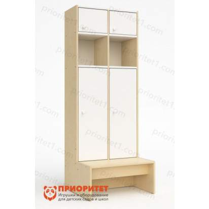 Шкаф-раздевалка 2-х местная закрытая из серии Медовая 130.6_1