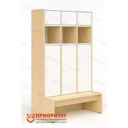 130.7 Шкаф-раздевалка 3-х местная закрытая из серии Медовая_1