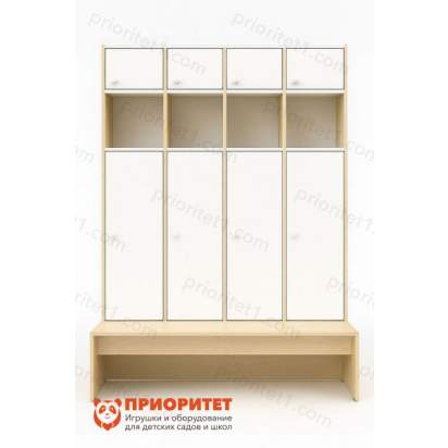 130.8 Шкаф-раздевалка 4-х местная закрытая из серии Медовая_1