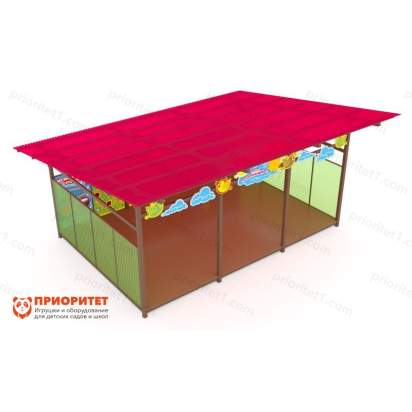 Теневой навес с интерактивными модулями и элементами из Экопластика ТН09 400х400 (1)_1