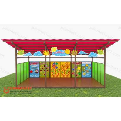 Теневой навес с интерактивными модулями и элементами из Экопластика ТН09 400х400 (3)_1