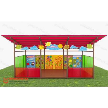 Теневой навес с интерактивными модулями и элементами из Экопластика ТН10 500х400 (3)_1