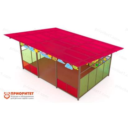 Теневой навес с интерактивными модулями и элементами из Экопластика ТН10 500х400 (4)_1