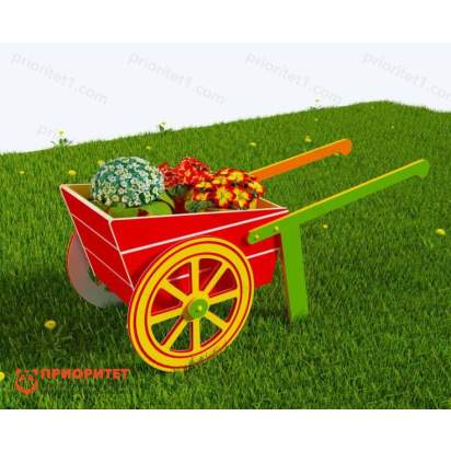 Модуль «Цветник - повозка» из экопластика и нержавеющей стали_1