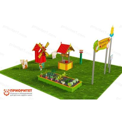 Игровая развивающая площадка Фермерский дворик из экопластика и нержавеющей стали Мини 1 (2)_1