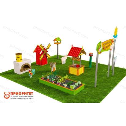 Игровая развивающая площадка Фермерский дворик из экопластика и нержавеющей стали Лайт 1 (2)_1