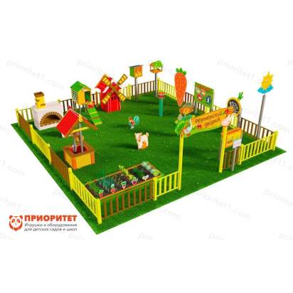 Игровая развивающая площадка Фермерский дворик из экопластика и нержавеющей стали Классик 2 (1)_1