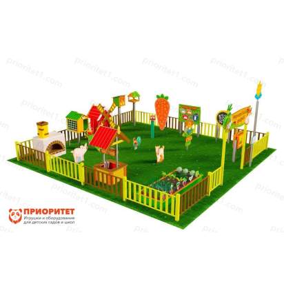 Игровая развивающая площадка Фермерский дворик из экопластика и нержавеющей стали Классик 2 (3)_1