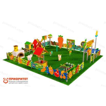Игровая развивающая площадка Фермерский дворик из экопластика и нержавеющей стали Классик 3 (2)_1