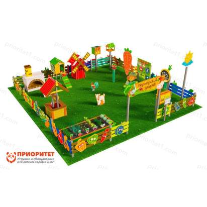 Игровая развивающая площадка Фермерский дворик из экопластика и нержавеющей стали Классик 3 (3)_1